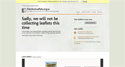 Desktop Screenshot of electionleaflets.org.au